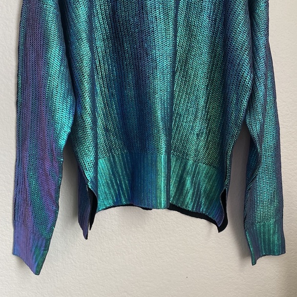 Beach Riot Callie Galaxy Shine Metallic Sweater Size Large NWT - Picture 7 of 13